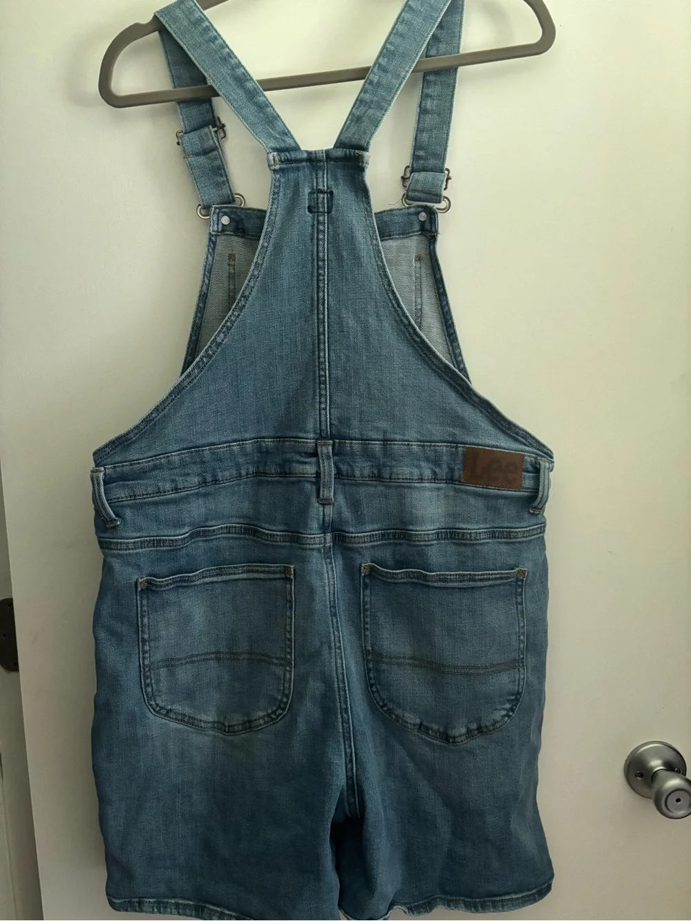 Lee Light Blue Denim Short Overalls